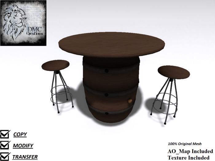 Barrel With Stool Mesh 3