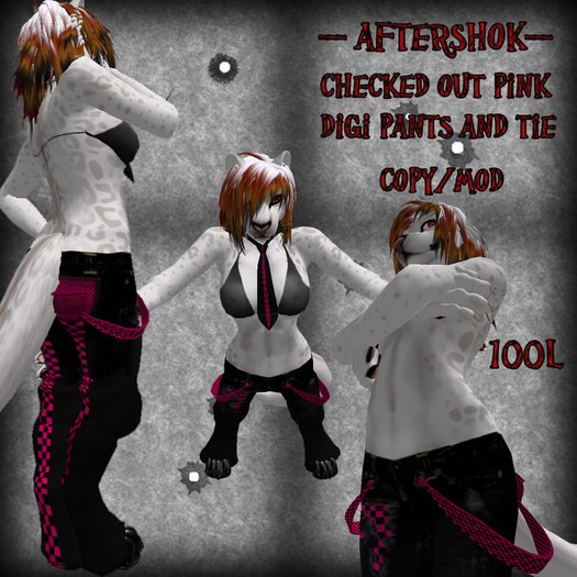 Checked OUT Pink, Furry Digi Pants