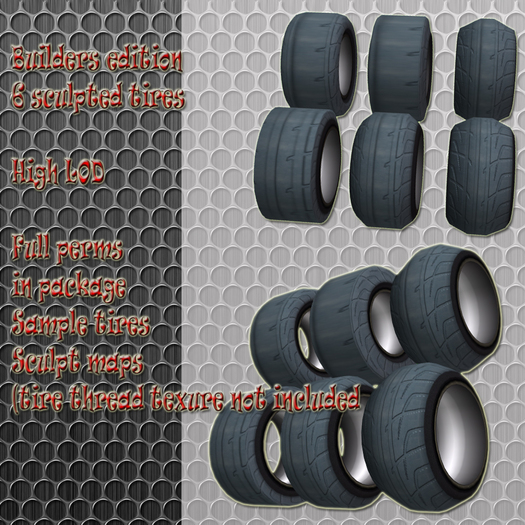 6 sculpted tires