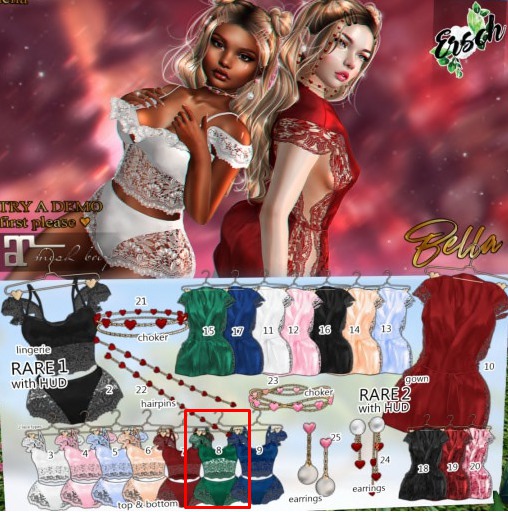 08. ERSCH - Bella Gacha MAITREYA Lingerie Jade