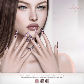 Second Life Marketplace - alme. Mesh Stiletto - Love Nudes Gacha - RARE 1