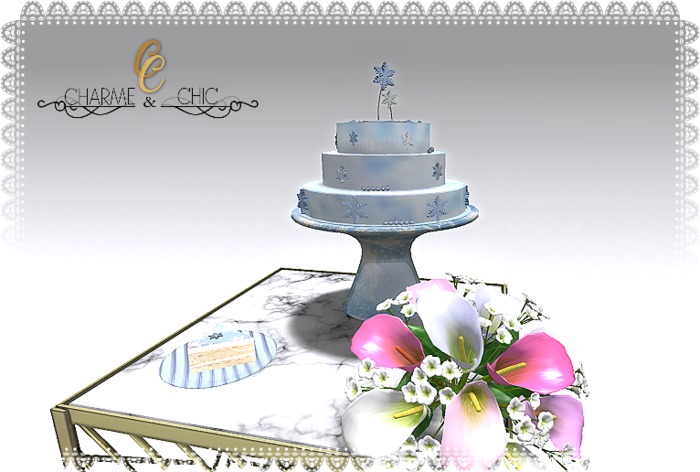 << Charm & Chic >> Snowflake Wedding Cake