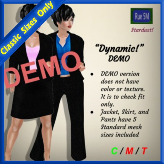 5M's "Dynamic!" DEMO skirt, pants, jacket set