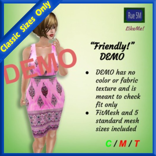 5Ms Friendly Pencil Dress DEMO (ADD to unpack)