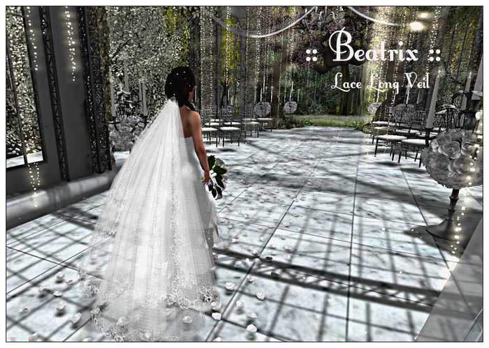 << Charm & Chic >> Beatrix Bridal Long Veil
