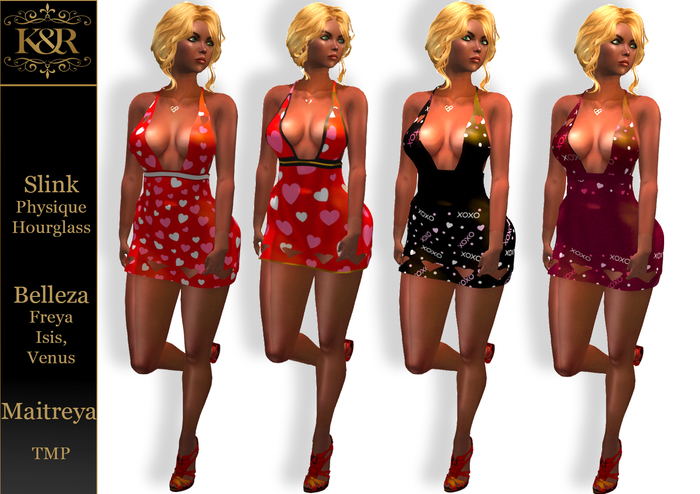 Valentine dres, Slink,Hourglass, Belleza,Maitreya, TMP