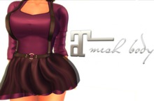 CD -  OUTFIT MINI DRESS PURPLE/BLACK - Maitreya