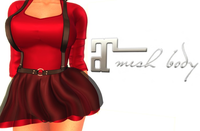 CD -  OUTFIT MINI DRESS RED/BLACK  - Maitreya