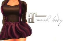 CD -  OUTFIT MINI DRESS BLACK/PURPLE - Maitreya