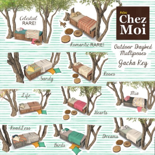 Outdoor Daybed Roses CHEZ MOI