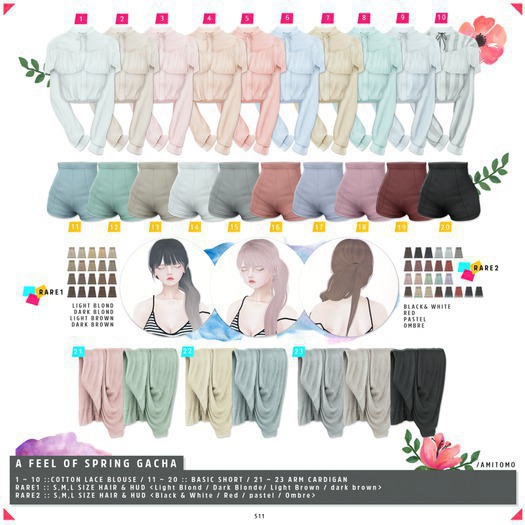 AMITOMO.A Feel of Spring Gacha #1 RARE