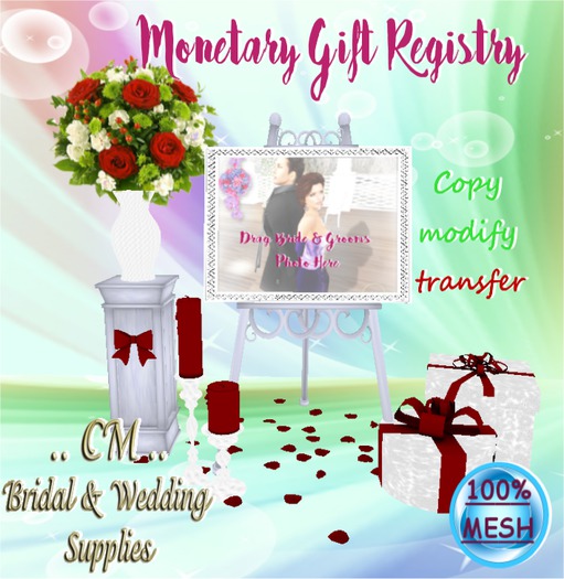 {SE} Wedding Monetary Gift Registry - red