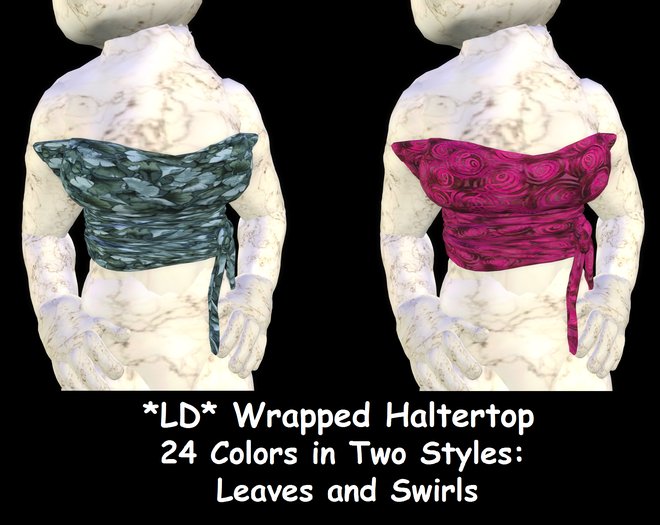 *LD* Wrapped Haltertop for Micro (All Swirls&Leaves)