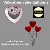Valentine cake balloons