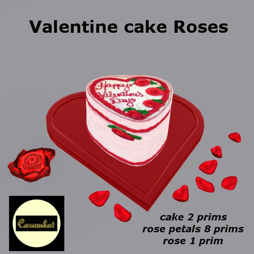 Valentine cake roses