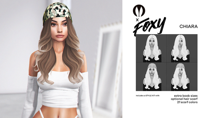#Foxy - Chiara Hair (Grayscales)