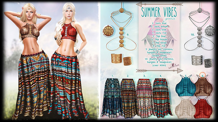 Luas Summer Vibes Jewelry Set Silver RARE