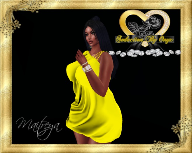 DRAPE DRESS YELLOW