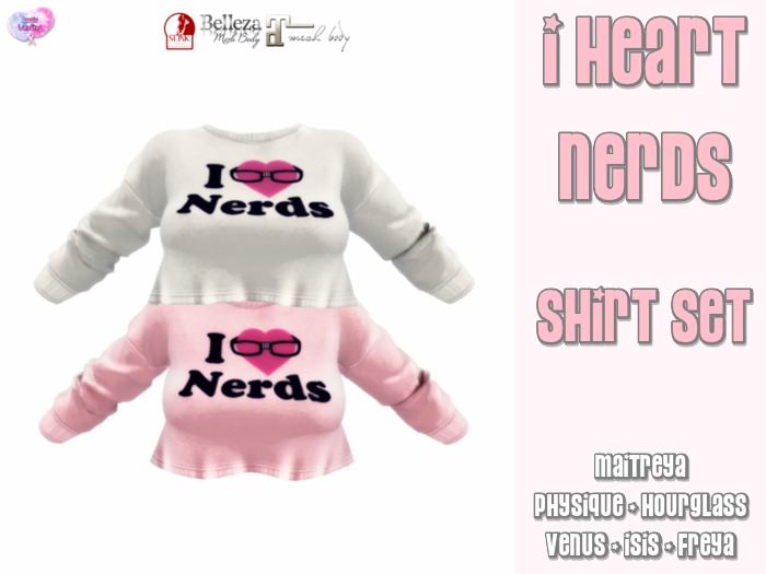 {AL} I <3 Nerds Shirt Pack (Add To Unpack)