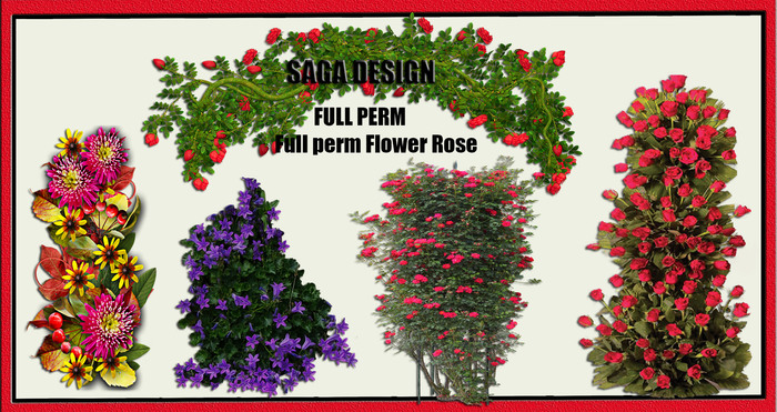 Saga Design Full perm Flower Rose