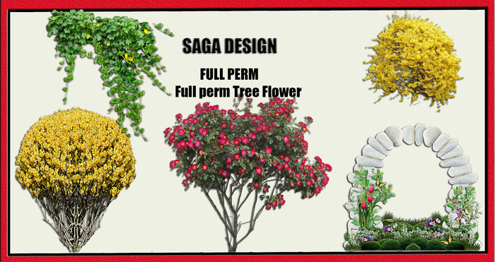 Saga Design Full perm Tree Flower