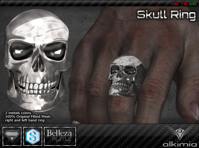 ALKIMIA -  Skull Ring Male Box (wear)