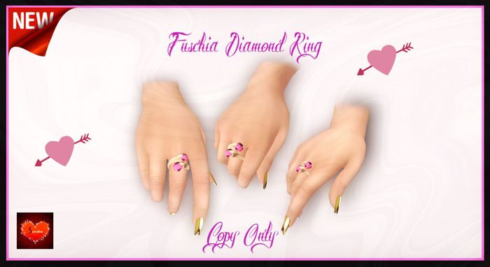 Fuschia diamond ring