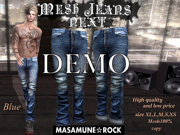 MESH Jeans-NEXT-DEMO-Straight and Roll up