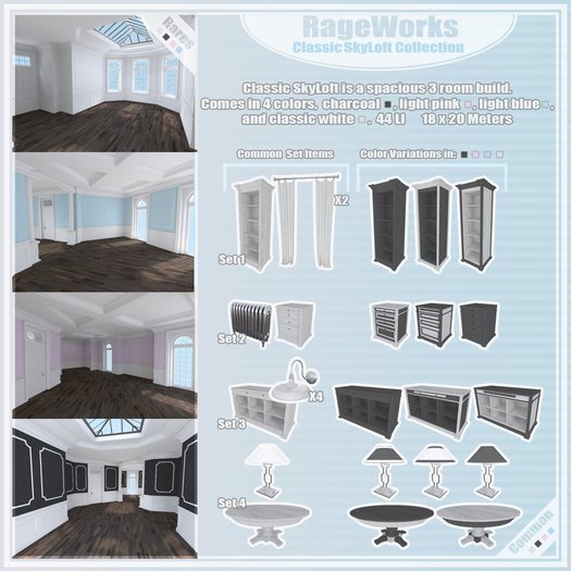 Classic SkyLoft Collection - White Set 2 - (RageWorks)