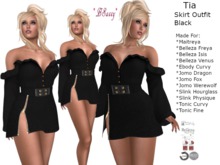 *BSASSY* TIA SKIRT OUTFIT BLACK