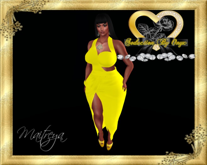 EXCEPTIONAL EXPOSE GOWN YELLOW 1