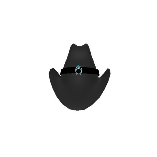 Charcoal cowboy hat/turquoise