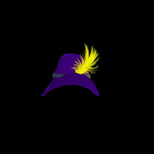 Purple cowboy hat/feather