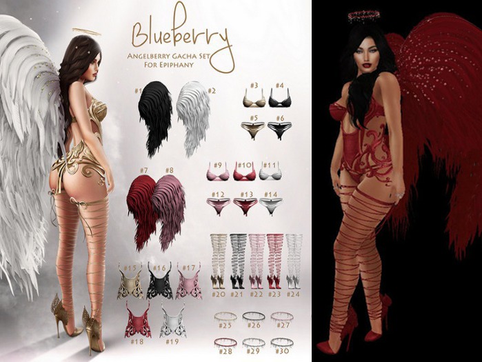 Blueberry - Angelberry - Full set Lover (Red) *Maitreya*+ wings RARE