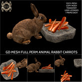 GD MESH FULL PERM ANIMAL RABBIT CARROTS