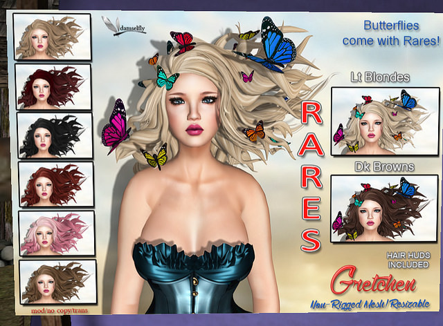 *~*Damselfly*~*Gretchen Mesh Dark Browns RARE