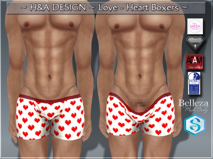 [H&A Designs]-Love Heart Boxers -