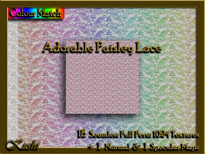 !Kushi! AdorablePaisleyLace Textures -WearToUnpack