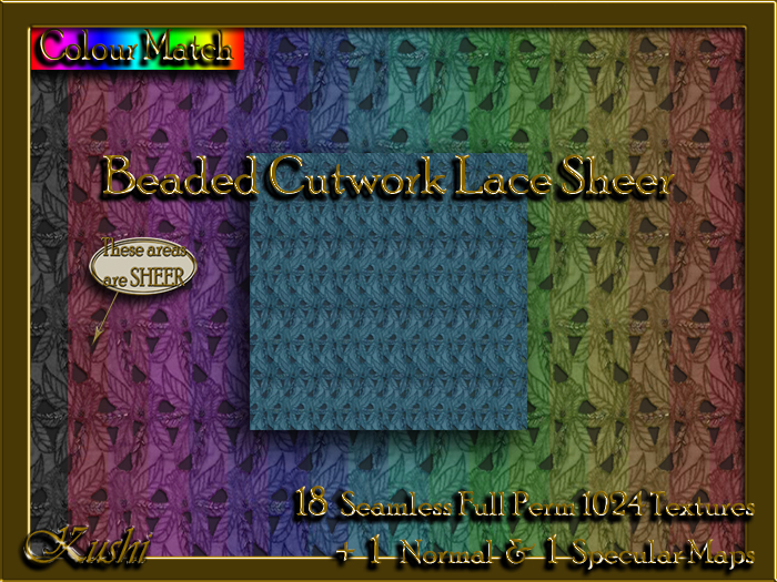 Beaded Cutwork Lace Sheer Textures