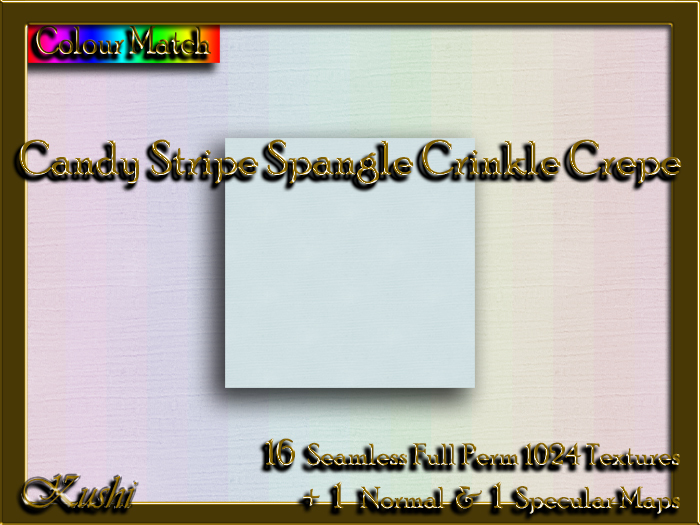 Candy Stripe Spangle Crinkle Crepe Solids Textures
