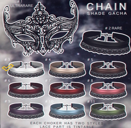 #3 - CHAIN - Shade - Choker - white 