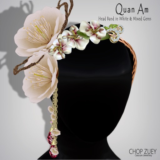Quan Am Headband Wht