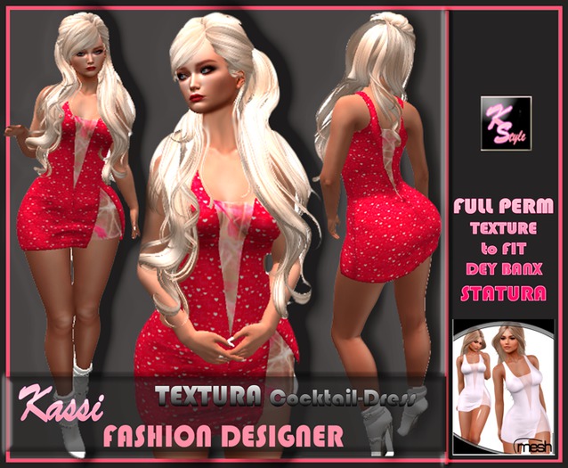 GIFT!! Valentine's Day Texture STATURA Cocktail-Dress