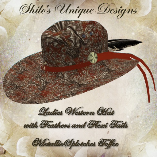 SHILO-MESH WESTERN HAT MetallicSplotches Toffee