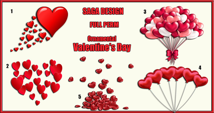 Saga Design Full perm Valentine's Day Ornamental3