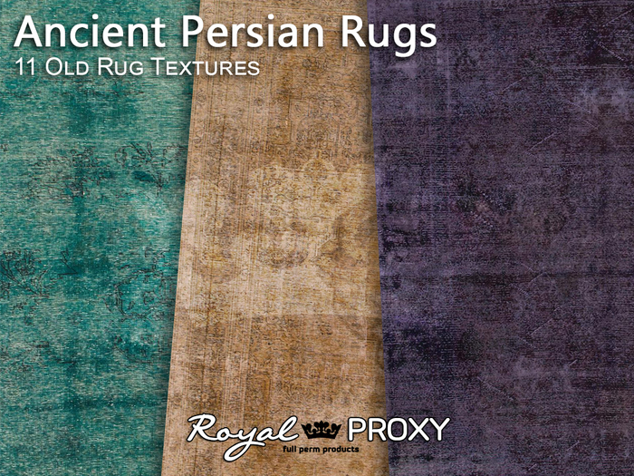 RP - 11 Full Perm Textures - Ancient Persian Rugs