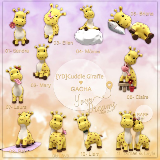 {YD}Cuddle Giraffe - Bela