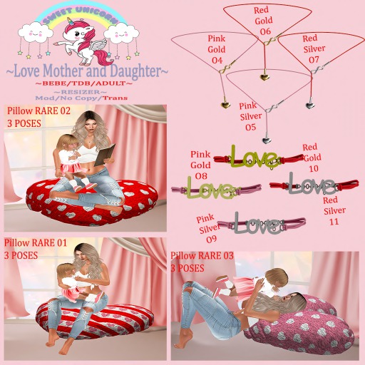 ::SU:: Love Pillow Heart Red  02 RARE