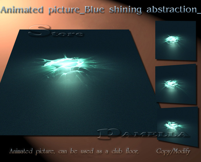 Animated picture_Blue shining abstraction_