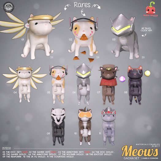 02[Cubic Cherry] {Meows} the gamer (sitting)(BOX) RARE